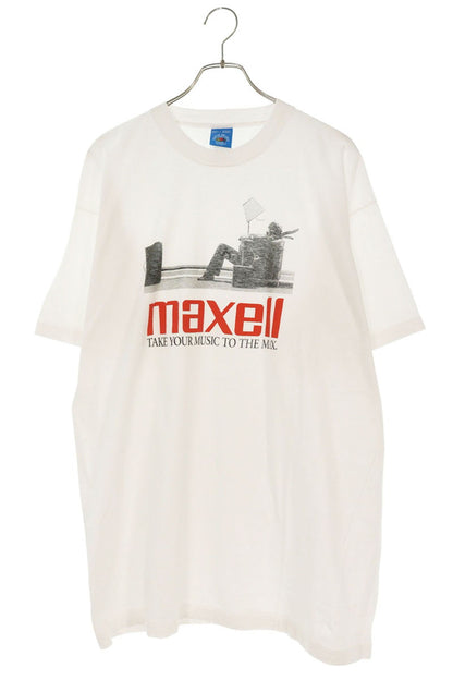 VINTAGE Maxell Print T-Shirt White Size XL