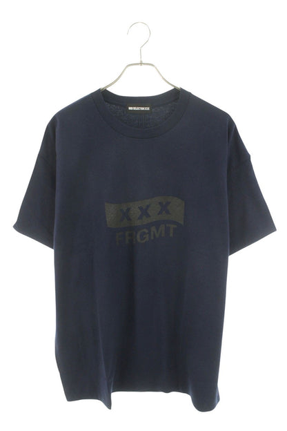 Fragment Design x GOD SELECTION XXX Logo Print T-Shirt Navy Size XL