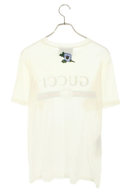 GUCCI Cotton Logo T-Shirt White Size XS