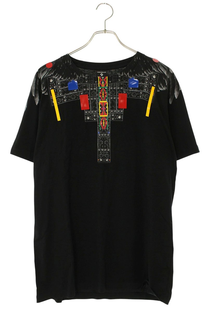 MARCELO BURLON Feather Design Long Sleeve Tee Black Size S