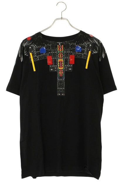 MARCELO BURLON Feather Design Long Sleeve Tee Black Size S