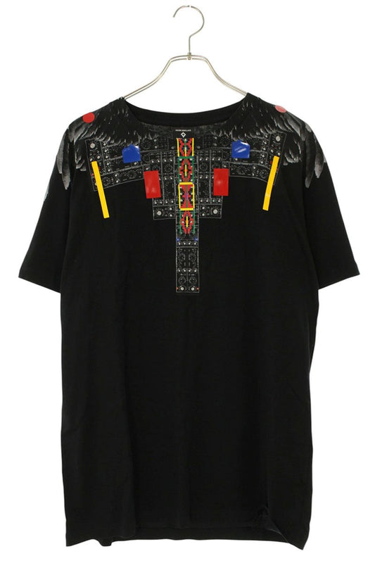MARCELO BURLON Feather Design Long Sleeve Tee Black Size S