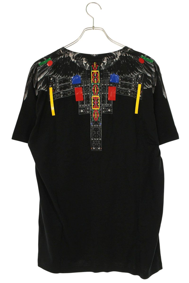 MARCELO BURLON Feather Design Long Sleeve Tee Black Size S