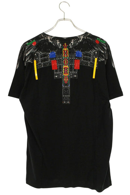 MARCELO BURLON Feather Design Long Sleeve Tee Black Size S