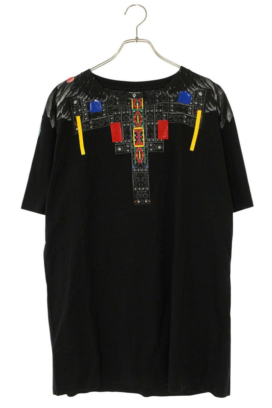 MARCELO BURLON Feather Tape Design Long T-Shirt Black Size L