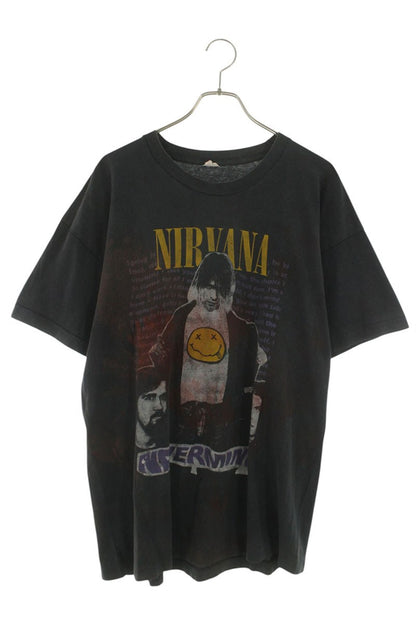 VINTAGE NIRVANA Nevermind Graphic T-Shirt Black Size L