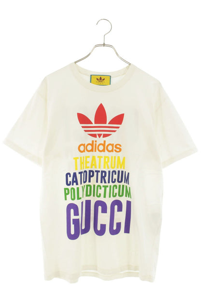 GUCCI 22AW x adidas Logo Print T-Shirt White Size S