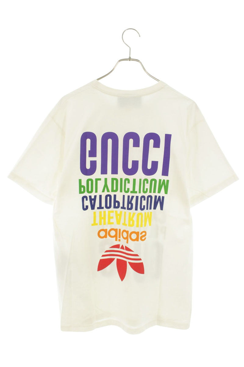 GUCCI 22AW x adidas Logo Print T-Shirt White Size S