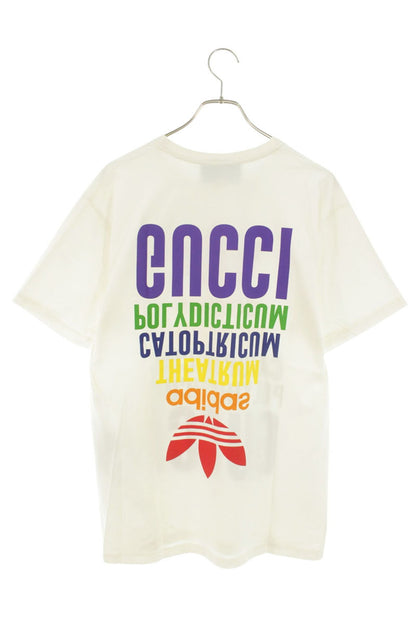 GUCCI 22AW x adidas Logo Print T-Shirt White Size S