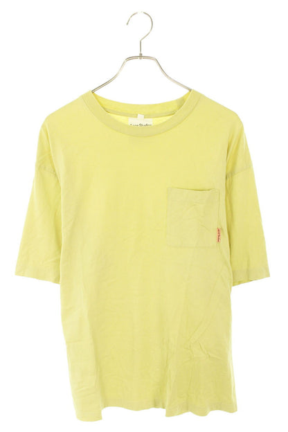 Acne Studios Cotton T-Shirt Yellow Size XS