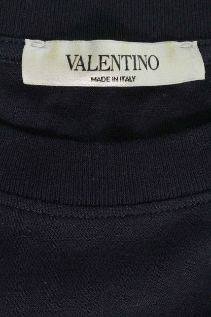 Valentino Logo Print T-Shirt Blue x Red Size M