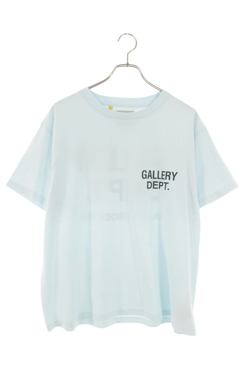 GALLERY DEPT Logo Print T-Shirt Light Blue Size M
