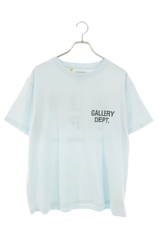 GALLERY DEPT Logo Print T-Shirt Light Blue Size M