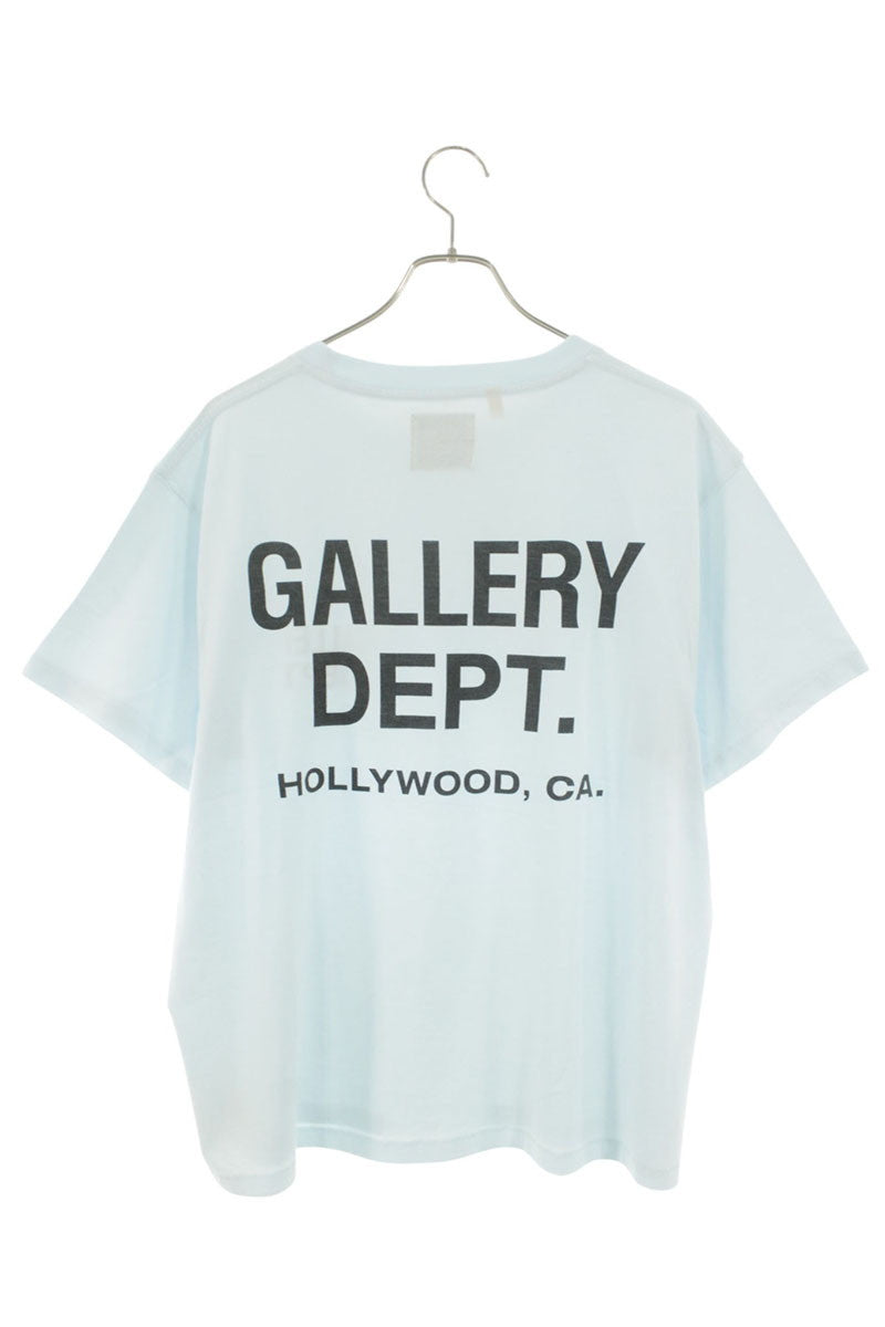 GALLERY DEPT Logo Print T-Shirt Light Blue Size M