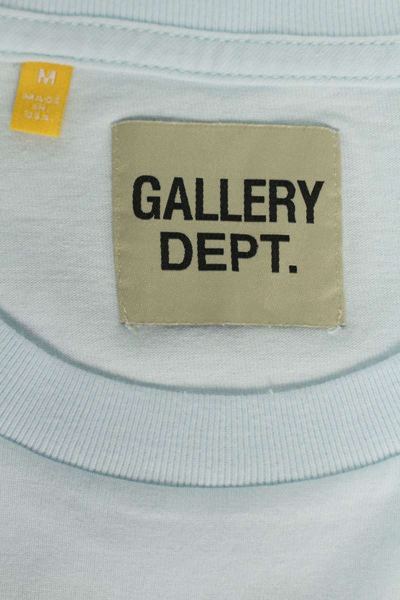 GALLERY DEPT Logo Print T-Shirt Light Blue Size M