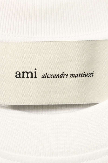 AMI 26SS Embroidered T-Shirt White x Red Size XL