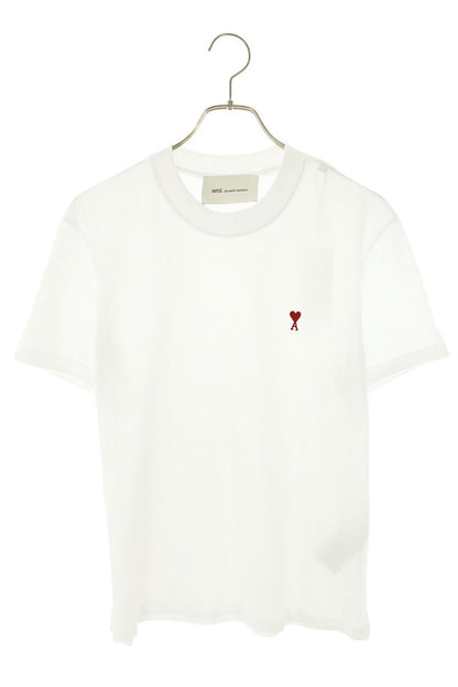 AMI 26SS Embroidered T-Shirt White x Red Size XXL