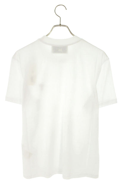 AMI 26SS Embroidered T-Shirt White x Red Multi Size XL