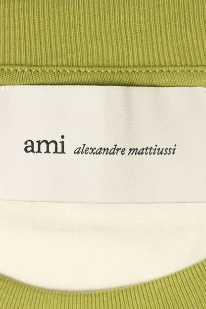 AMI 26SS Embroidered T-Shirt White x Green Size L