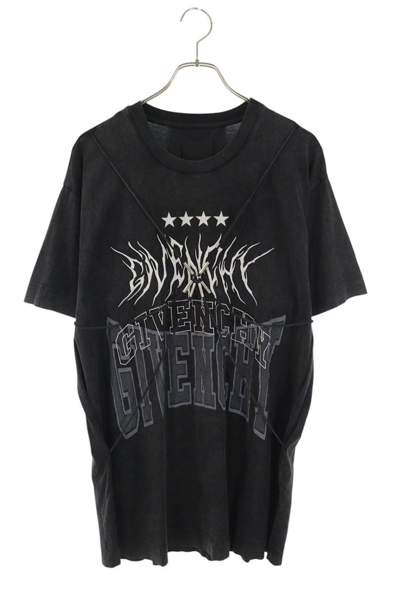 GIVENCHY Overlap Effect Embroidered Layered T-Shirt Size L