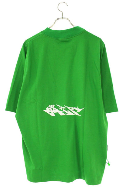 NIKE OFF-WHITE Mock Neck T-Shirt Green Size XL