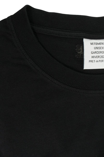 Vetements Back Logo Embroidered T-Shirt Black Size XL