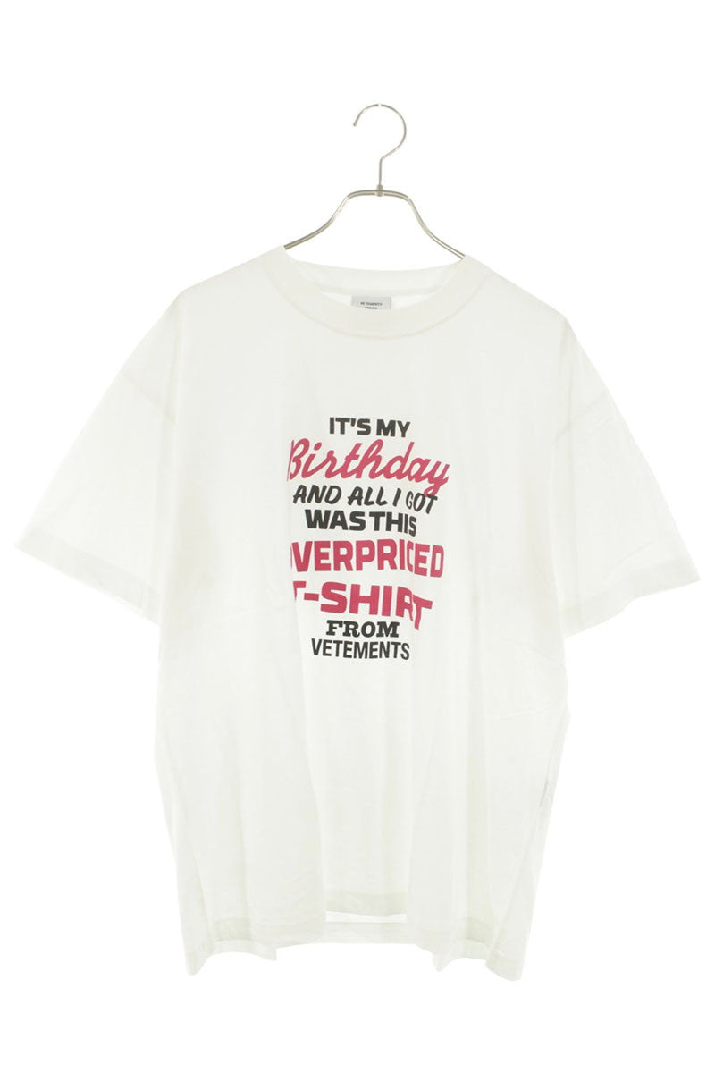 Vetements Print T-Shirt White Size XL