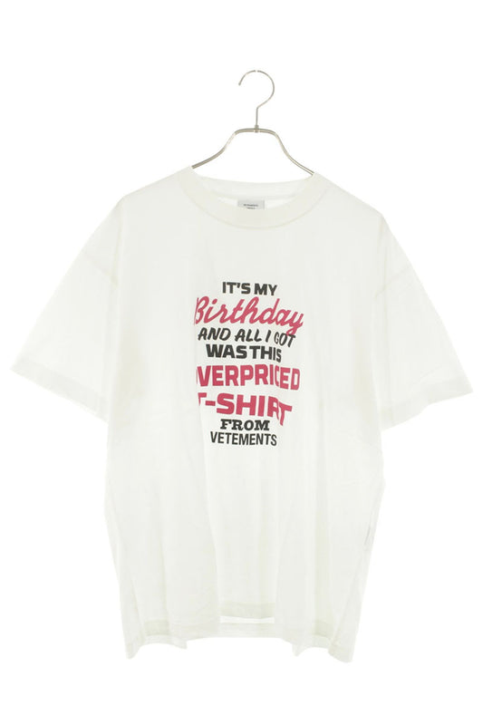Vetements Print T-Shirt White Size XL