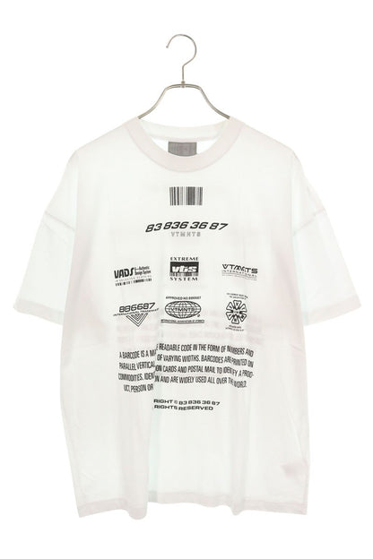 VTMNTS Print Crewneck T-shirt White Size XL