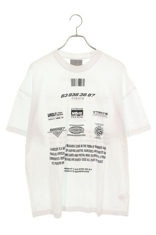 VTMNTS Print Crewneck T-shirt White Size XL