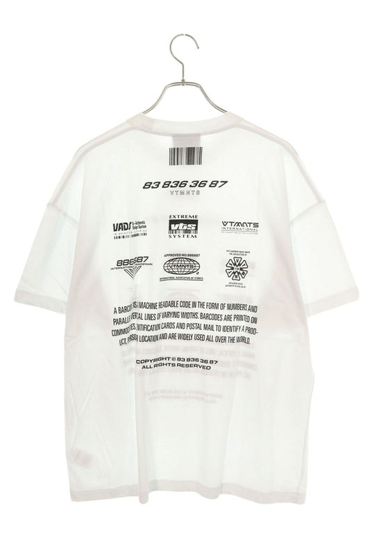 VTMNTS Print Crewneck T-shirt White Size XL