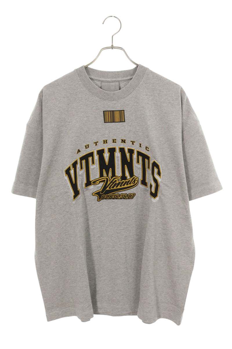 VTMNTS College Logo T-shirt Gray Size L