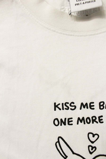 Vetements Front Print Shirt White Size XS