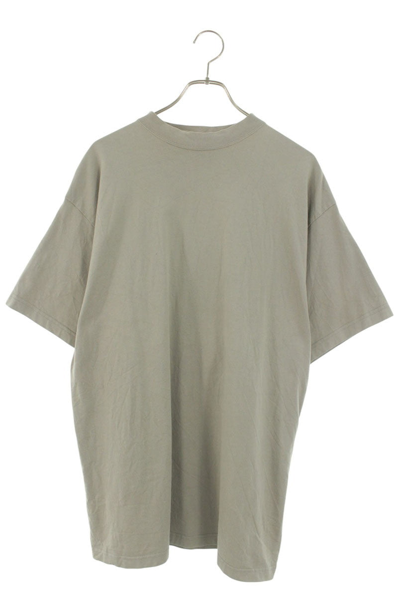 BALENCIAGA Hem Logo Oversized T-Shirt Beige Size 1