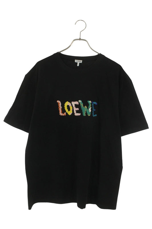 Loewe Logo Embroidered T-Shirt Black Size XL