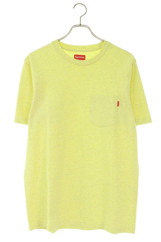 SUPREME Pocket T-Shirt Yellow Size S