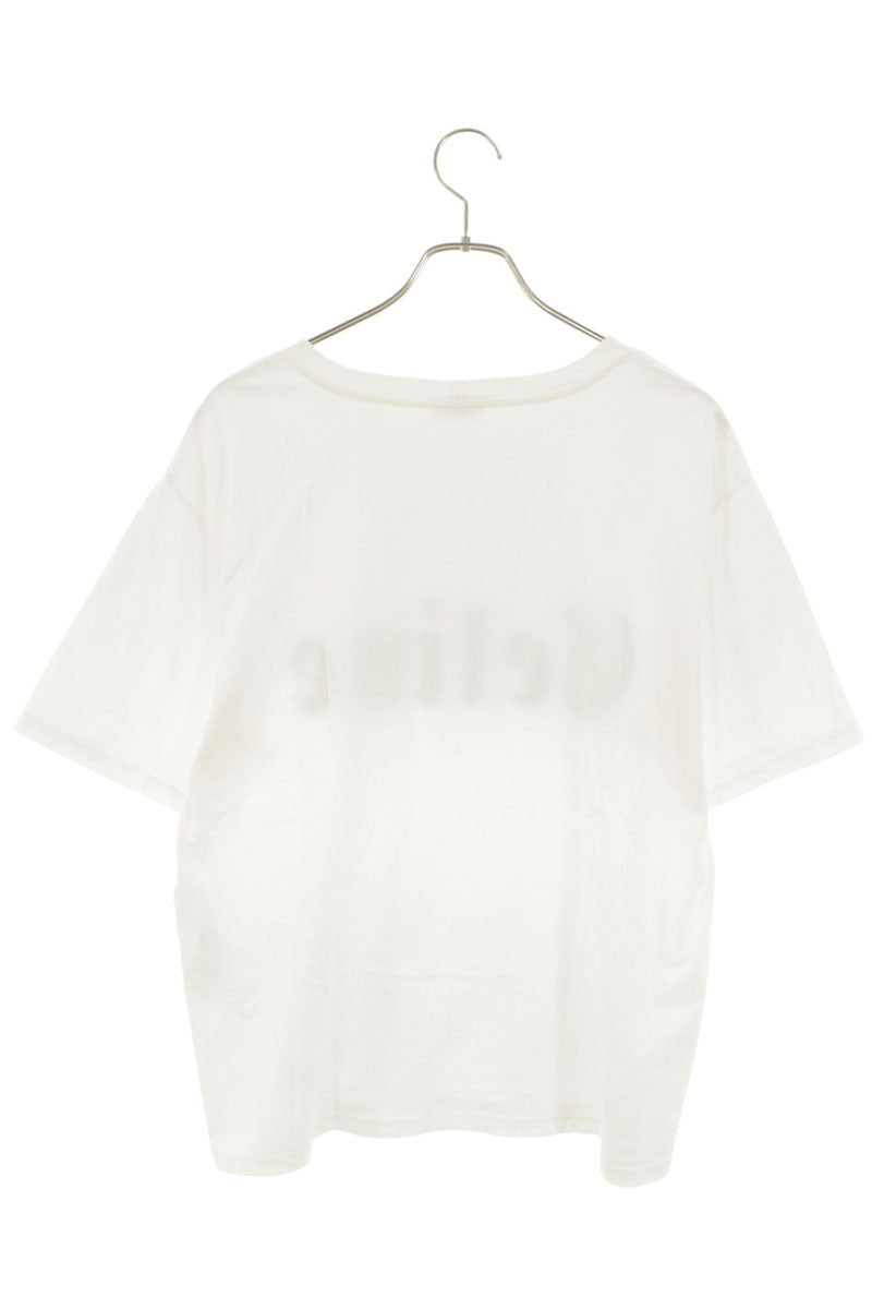 CELINE Gothic Logo T-shirt White Size XS