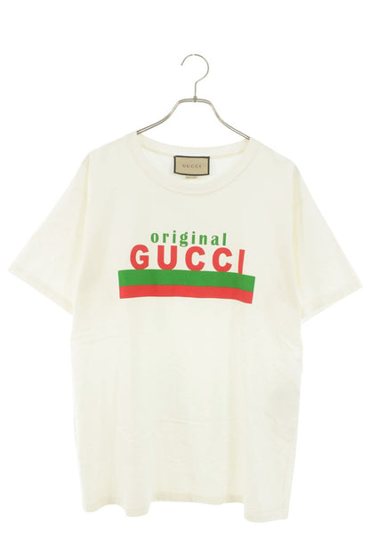 GUCCI 20SS Logo Print T-shirt White Size XS