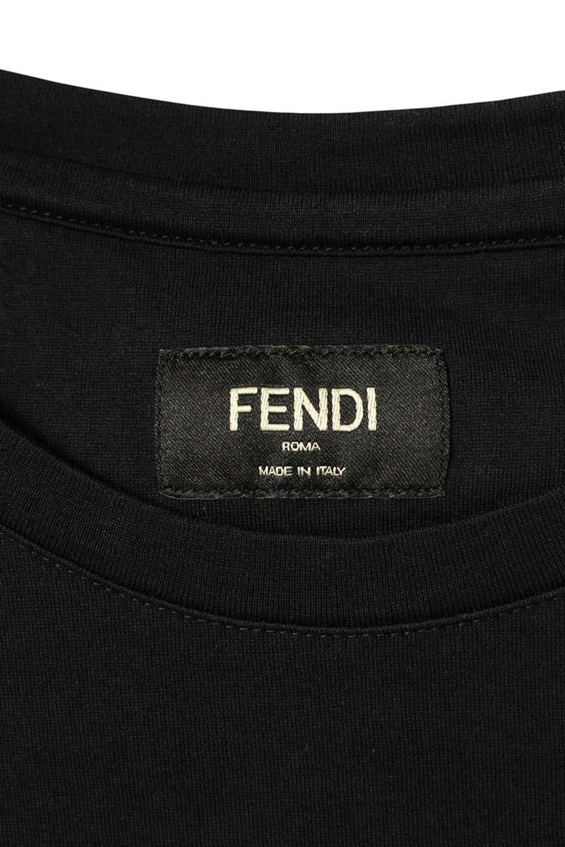FENDI Back Plate Logo T-shirt Black Size XS
