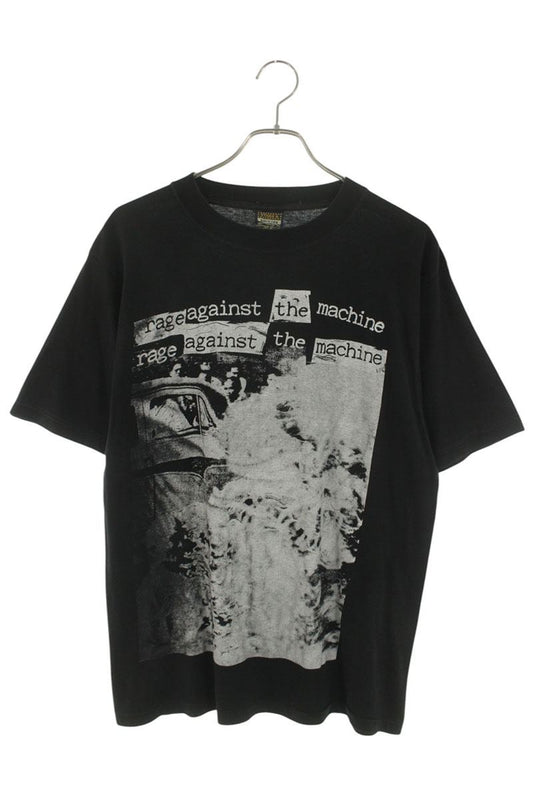 VINTAGE RATM Double Sided Print T-shirt Black Size M