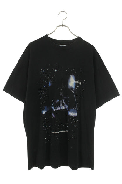 VETEMENTS Character Print Oversized T-Shirt Black Size XS