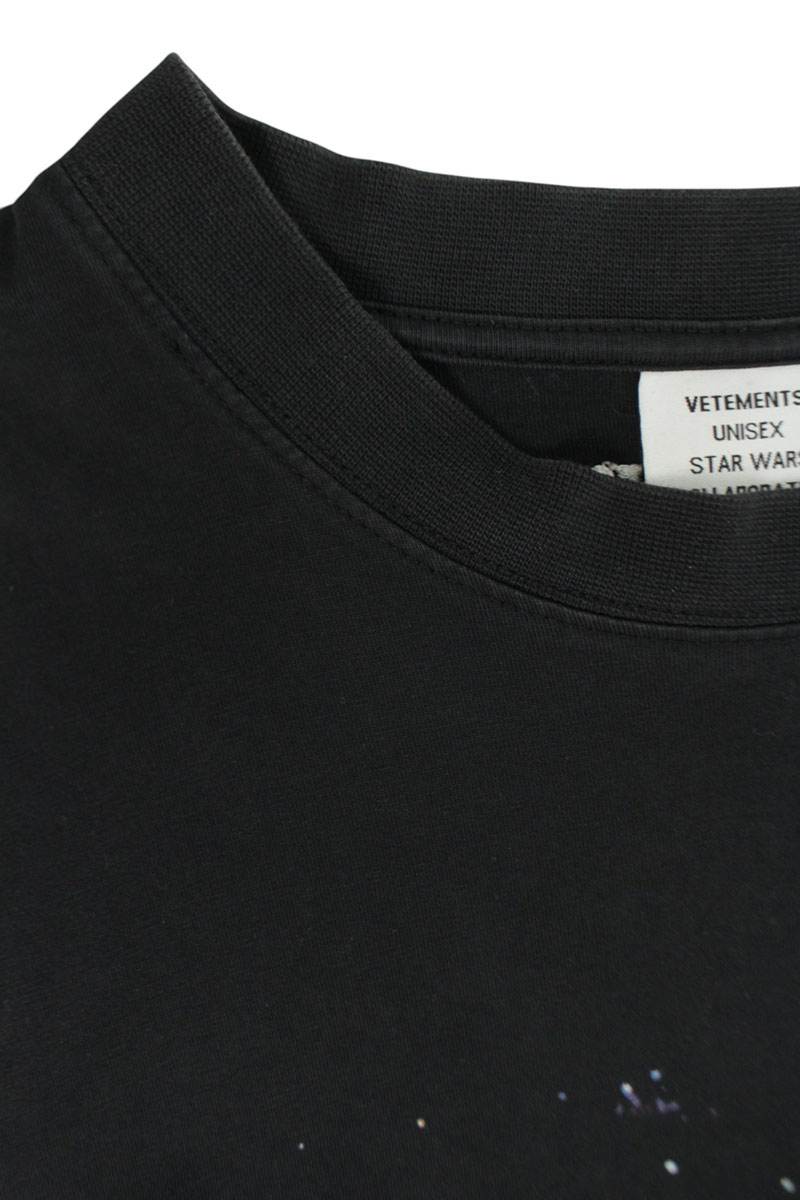 VETEMENTS Character Print Oversized T-Shirt Black Size XS