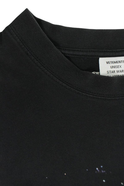 VETEMENTS Character Print Oversized T-Shirt Black Size XS