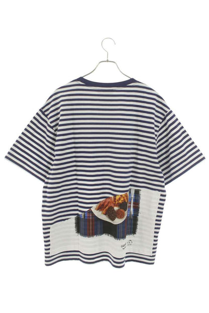 CHARLES JEFFREY LOVERBOY AULD HAG Striped Double Tee Size M