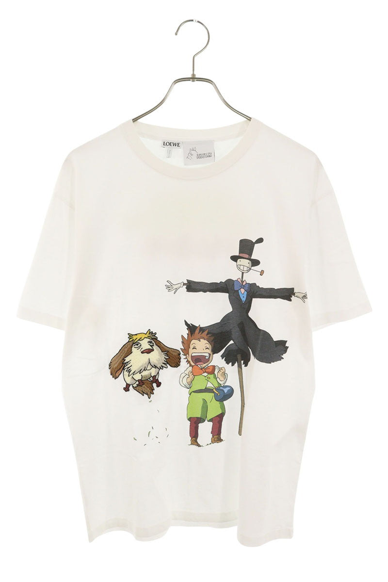 Loewe Print Embroidered T-Shirt White Size S
