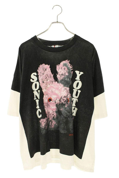 THE SALVAGES Teenage Angst Print T-Shirt Black/White Size OS