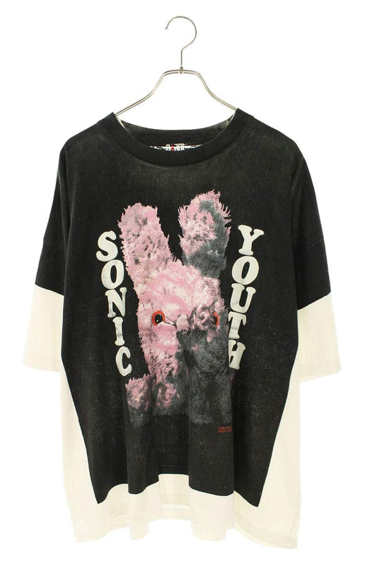 THE SALVAGES Teenage Angst Print T-Shirt Black/White Size OS