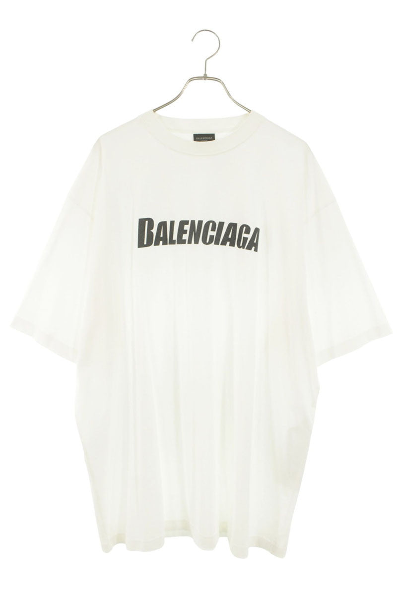 BALENCIAGA Distressed Logo Print T-Shirt Multi Size M