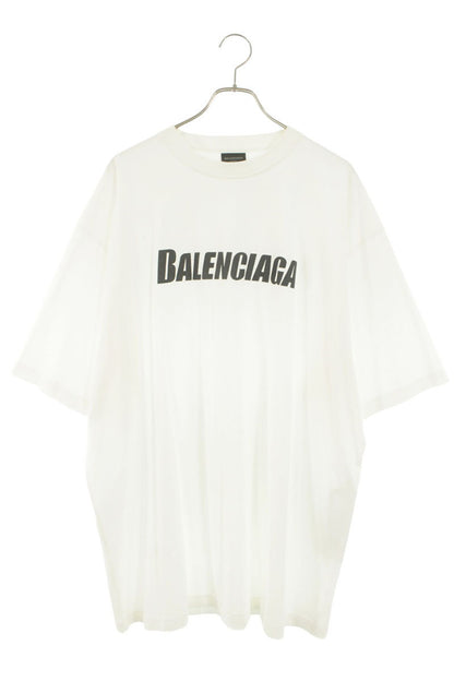 BALENCIAGA Distressed Logo Print T-Shirt Multi Size M