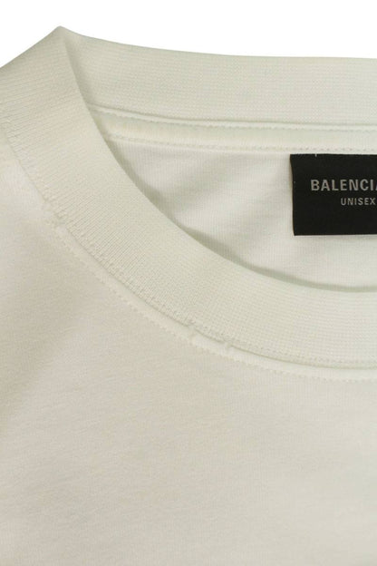 BALENCIAGA Distressed Logo Print T-Shirt Multi Size M
